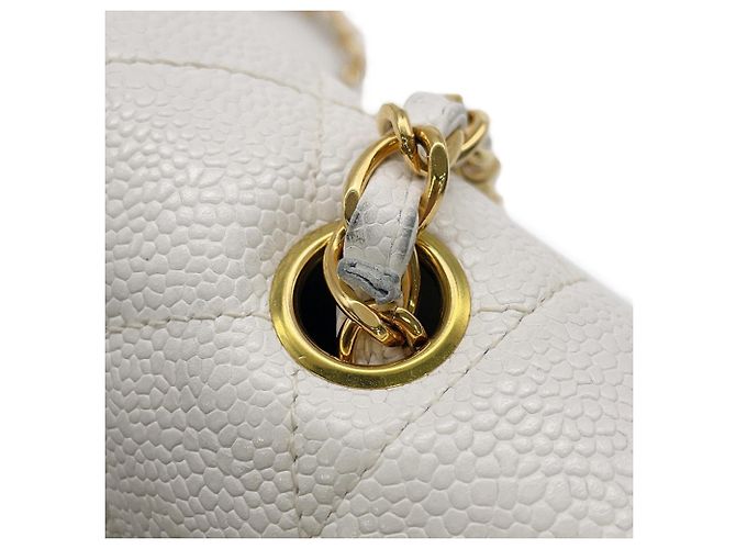 Borsa a tracolla Chanel White Matelassé Chain Bianco - vista 11