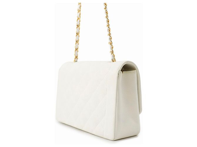 Borsa a tracolla Chanel White Matelassé Chain Bianco - vista 2