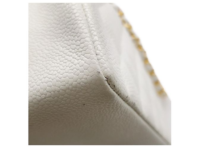 Borsa a tracolla Chanel White Matelassé Chain Bianco - vista 9