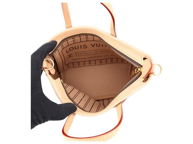 Louis Vuitton Monogram Neverfull BB Handtasche Beige - Ansicht 6