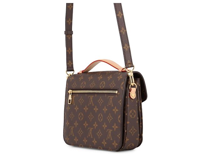 Borsa Louis Vuitton Monogram Pochette Métis MM Marrone - vista 2