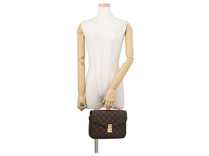 Borsa Louis Vuitton Monogram Pochette Métis MM Marrone - vista 4