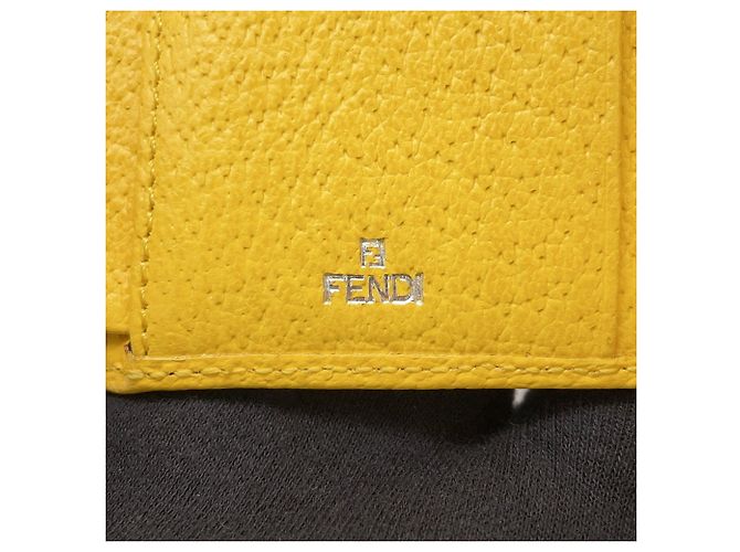 Fendi Zucca Tri-fold Wallet Gelb - Ansicht 14
