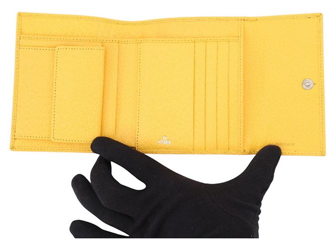 Fendi Zucca Tri-fold Wallet Gelb - Ansicht 4