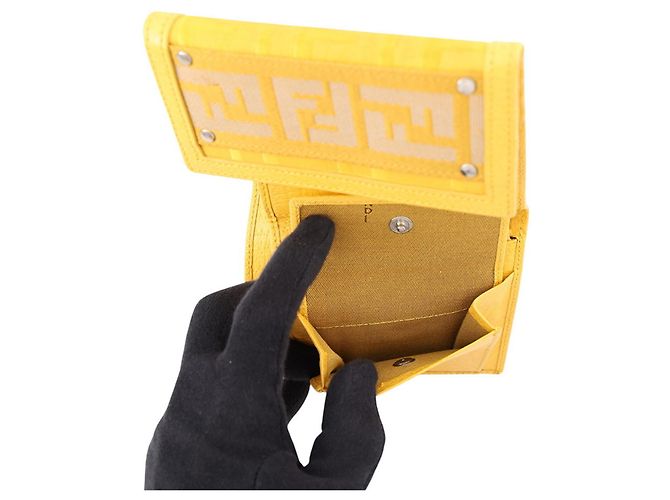 Fendi Zucca Tri-fold Wallet Gelb - Ansicht 6