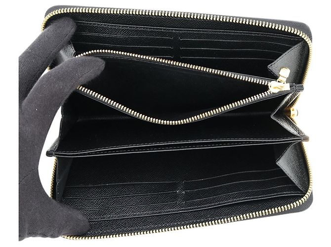Cartera Zippy Louis Vuitton Epi Flower Negro - vista 4