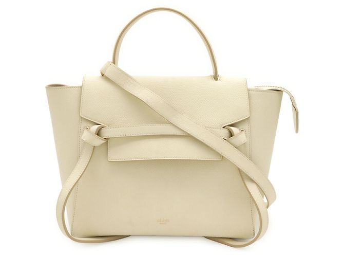 Céline Borsa Micro Celine Belt Bag in Avorio Crudo - vista 2