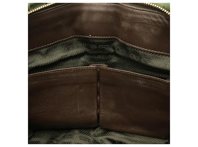 Prada Tessuto gesteppter Tote Bag Braun Khaki - Ansicht 10