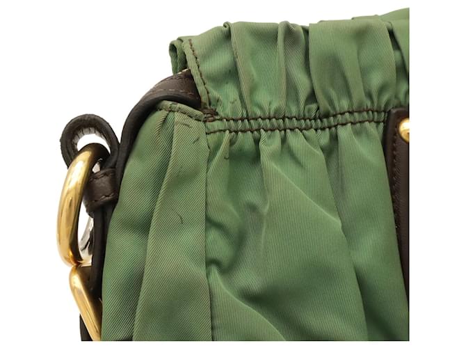 Prada Tessuto gesteppter Tote Bag Braun Khaki - Ansicht 5