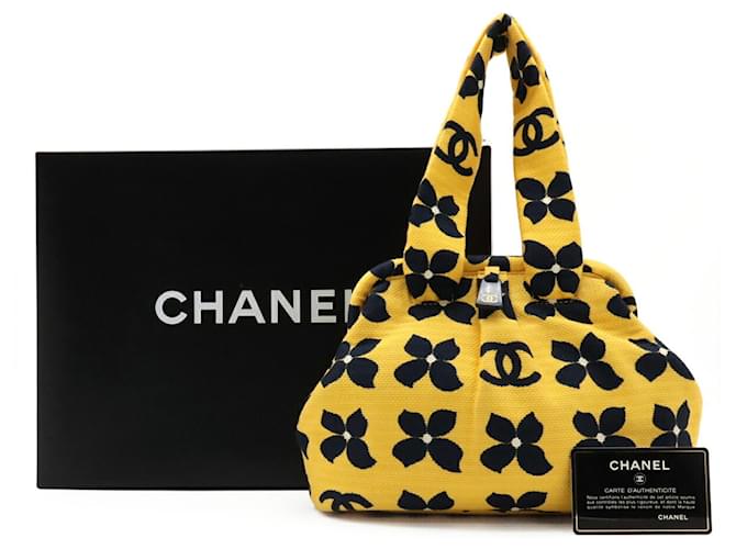 Borsa Chanel Coco Mark Flower Nero Giallo - vista 10