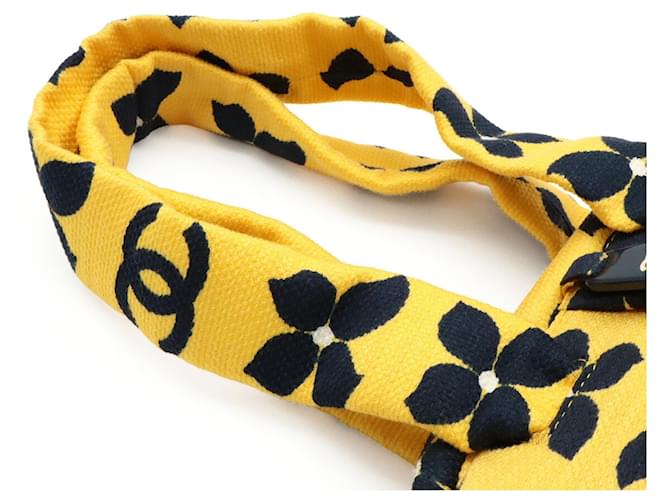 Borsa Chanel Coco Mark Flower Nero Giallo - vista 5