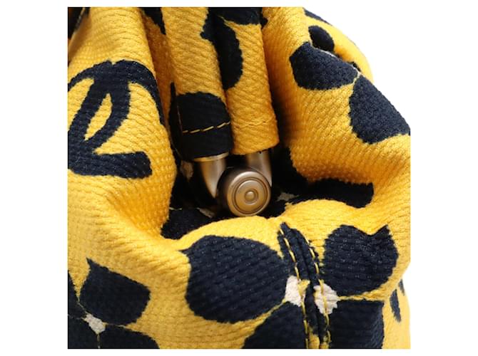 Borsa Chanel Coco Mark Flower Nero Giallo - vista 6