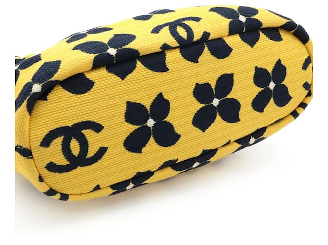 Borsa Chanel Coco Mark Flower Nero Giallo - vista 7