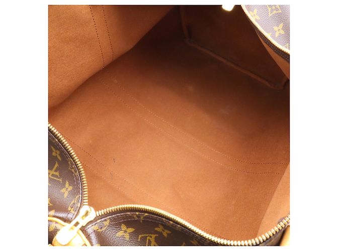 Louis Vuitton Monogram Keepall Bandoulière 50 Marrone Bianco Monogramma - vista 10