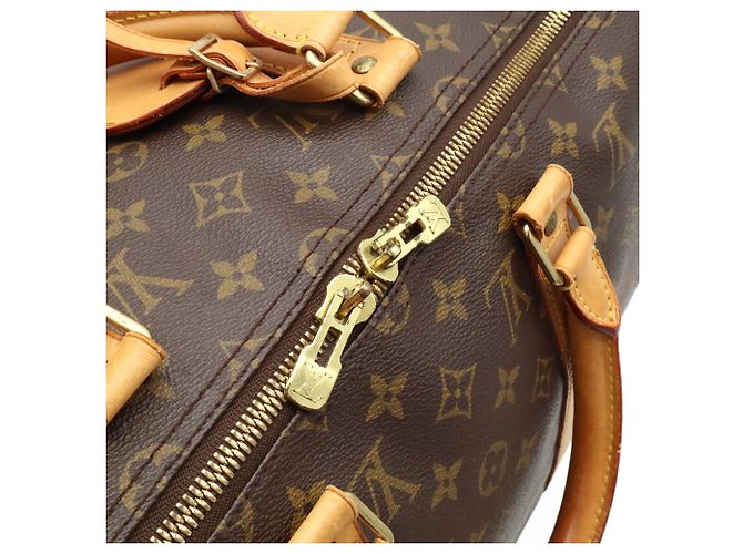Louis Vuitton Monogram Keepall Bandoulière 50 Marrone Bianco Monogramma - vista 7