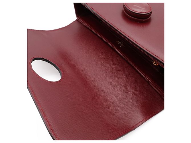 Borsa a tracolla Cartier Must Line Rosso Bordò - vista 10