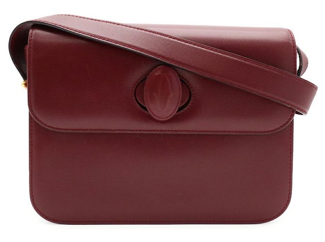 Borsa a tracolla Cartier Must Line Rosso Bordò - vista 2