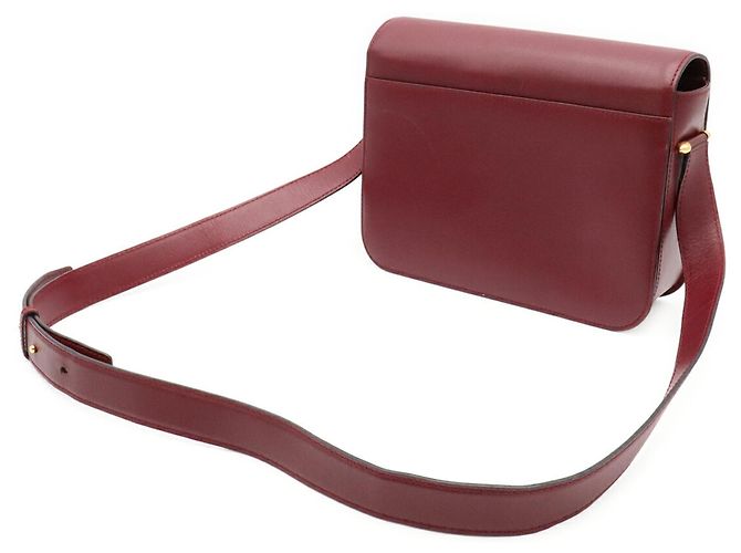 Borsa a tracolla Cartier Must Line Rosso Bordò - vista 3