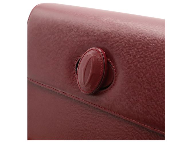 Borsa a tracolla Cartier Must Line Rosso Bordò - vista 8