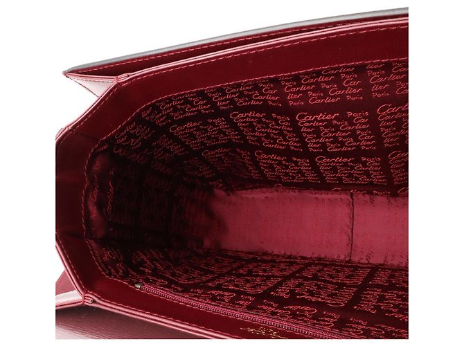 Borsa a tracolla Cartier Must Line Rosso Bordò - vista 9