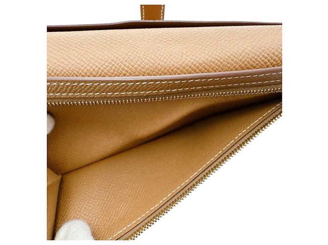 Hermès Hermes Bi-fold Wallet aus braunem Epsom-Leder - Ansicht 11