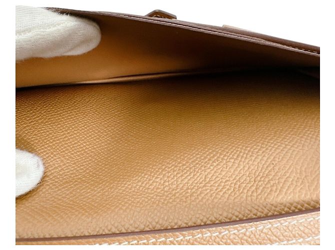 Hermès Hermes Bi-fold Wallet aus braunem Epsom-Leder - Ansicht 13