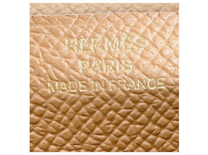Hermès Hermes Bi-fold Wallet aus braunem Epsom-Leder - Ansicht 16