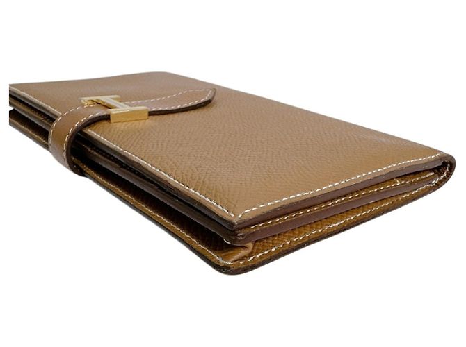 Hermès Hermes Bi-fold Wallet aus braunem Epsom-Leder - Ansicht 5