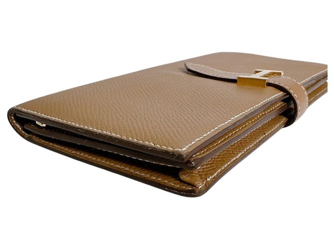 Hermès Hermes Bi-fold Wallet aus braunem Epsom-Leder - Ansicht 6