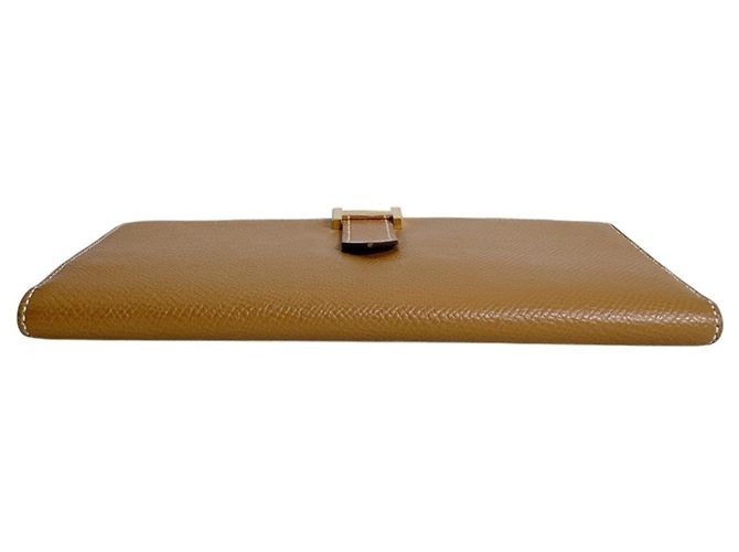 Hermès Hermes Bi-fold Wallet aus braunem Epsom-Leder - Ansicht 7