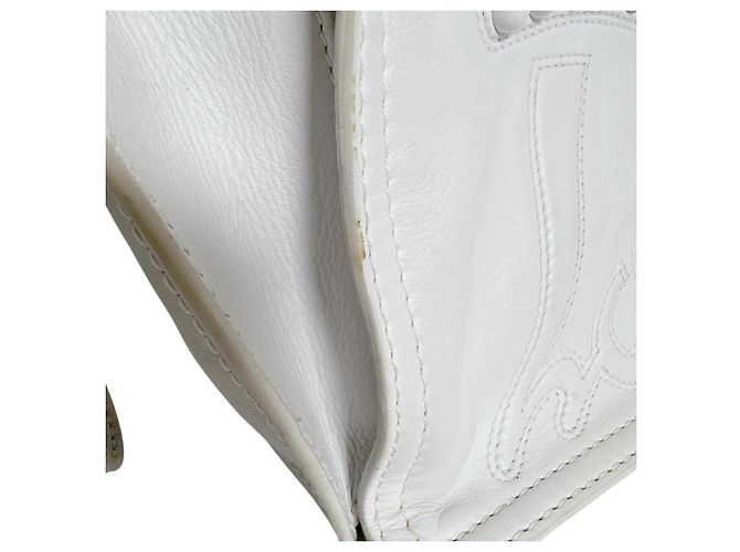 Loewe Heritage Anagram Leder Tote Bag Weiß - Ansicht 16