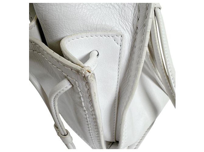 Loewe Heritage Anagram Leder Tote Bag Weiß - Ansicht 17