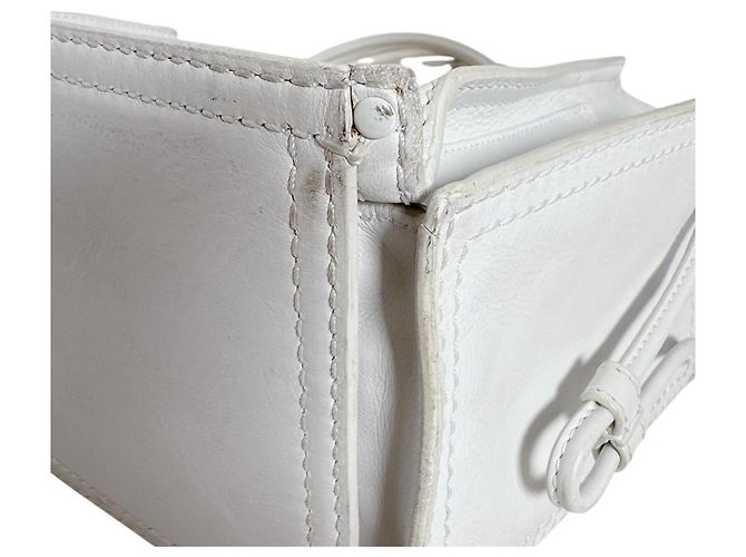 Loewe Heritage Anagram Leder Tote Bag Weiß - Ansicht 5