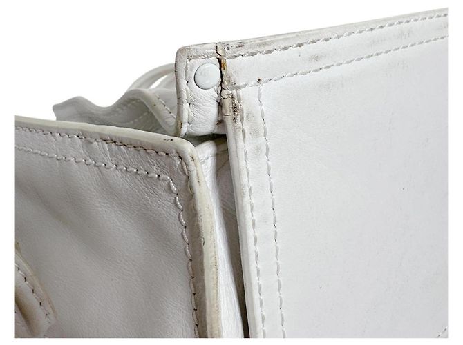 Loewe Heritage Anagram Leder Tote Bag Weiß - Ansicht 6
