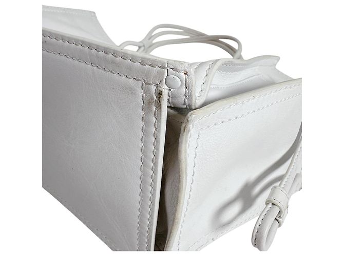 Loewe Heritage Anagram Leder Tote Bag Weiß - Ansicht 7
