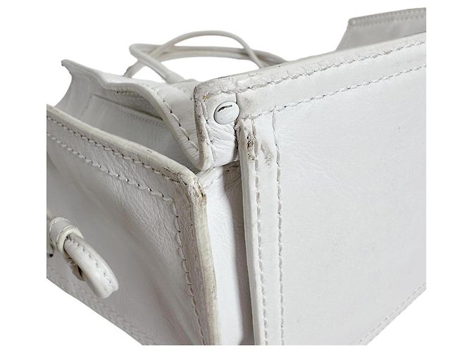 Loewe Heritage Anagram Leder Tote Bag Weiß - Ansicht 8