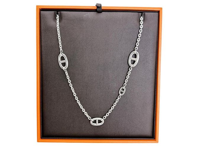 Hermès Collana lunga HERMES Farandole Chaine d'Ancre SV925 Argento - vista 2