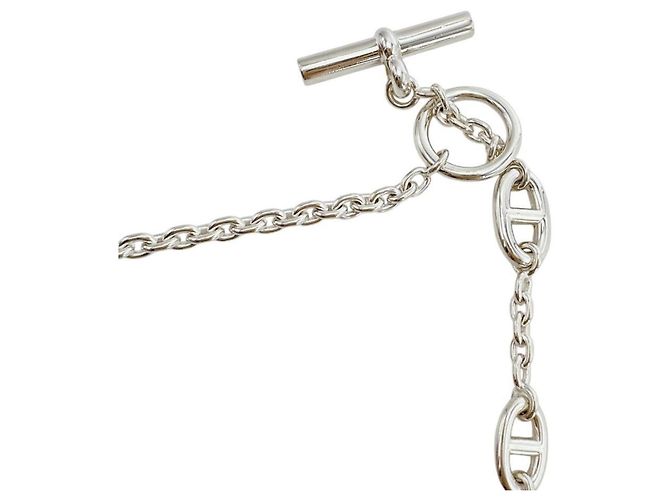 Hermès Collana lunga HERMES Farandole Chaine d'Ancre SV925 Argento - vista 8