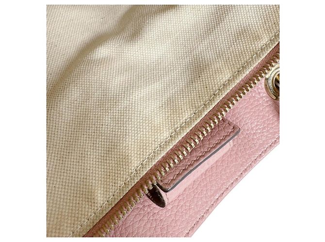 Borsa a mano Gucci Bamboo in pelle rosa - vista 10