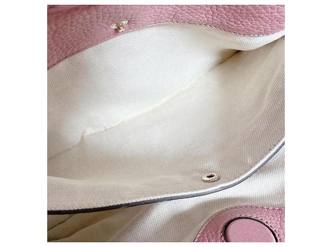 Borsa a mano Gucci Bamboo in pelle rosa - vista 12