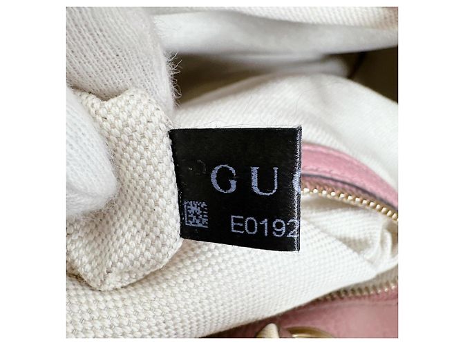 Borsa a mano Gucci Bamboo in pelle rosa - vista 16