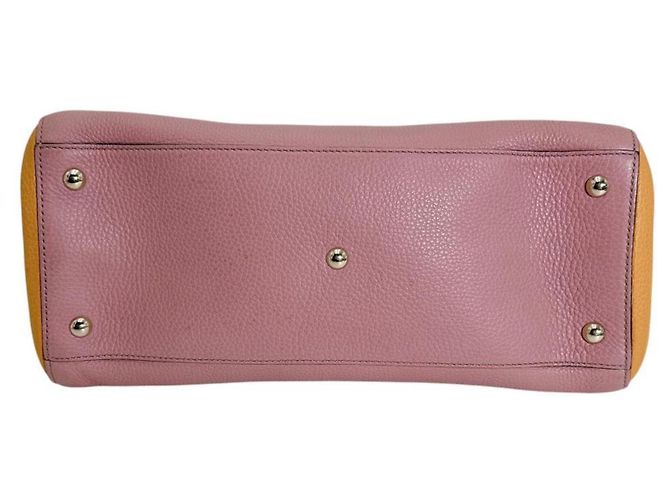 Borsa a mano Gucci Bamboo in pelle rosa - vista 4