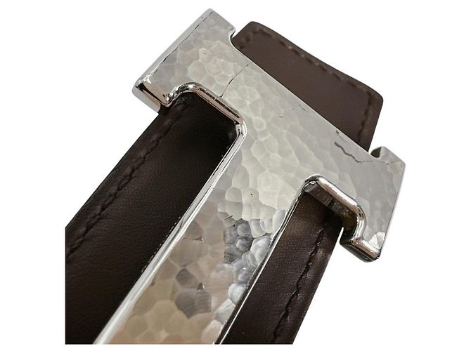 Hermès Cinturón de cuero Hermes Constance Castaño - vista 5