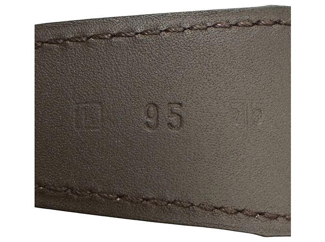 Hermès Cinturón de cuero Hermes Constance Castaño - vista 8