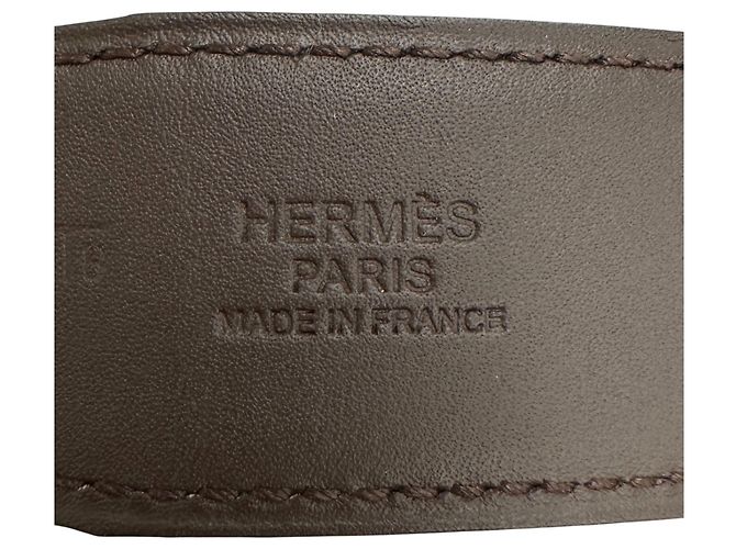 Hermès Cinturón de cuero Hermes Constance Castaño - vista 9