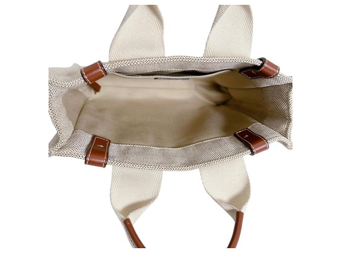 Chloé Woody Small Baumwoll-Canvas Tote Bag Beige - Ansicht 15