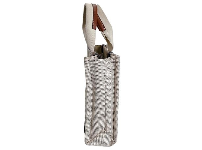 Chloé Woody Small Baumwoll-Canvas Tote Bag Beige - Ansicht 3