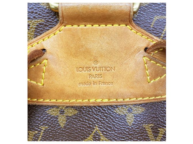 Zaino Louis Vuitton Monogram Montsouris MM Marrone - vista 5