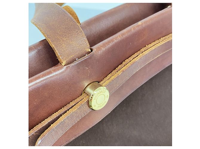 Hermès Borsa Tote Hermes Herback Cabas MM Marrone - vista 9