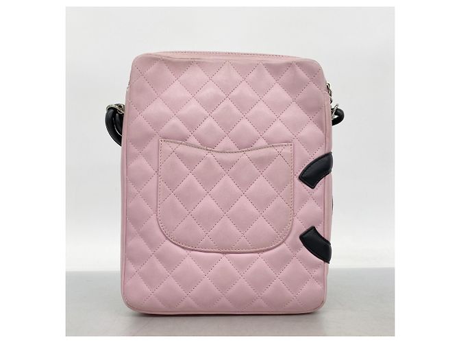 Borsa a tracolla Chanel Cambon in agnello Nero Rosa - vista 12